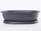 CZ Grain Giant 18 Inch Oval Bonsai Pot and Drip Tray - Biggest Bonsai Display Pot on The Internet (1 Pot)