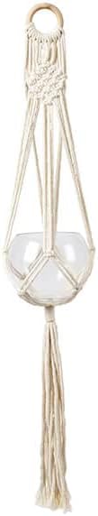Burgon & Ball Plant Pot Hanger, Cotton, Beige, Medium