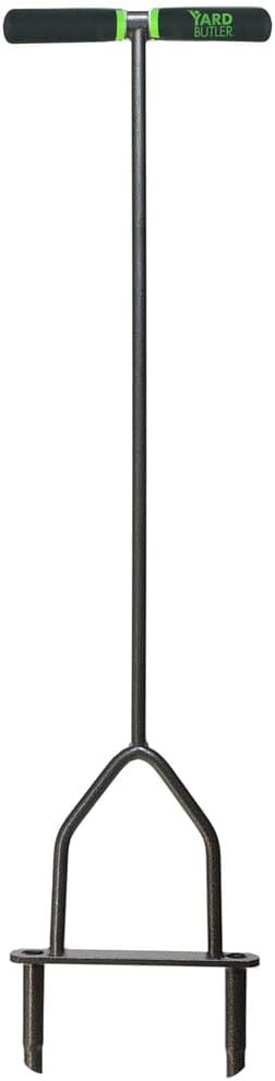 Yard Butler Aerator & Irrigator Bundle, IBDB-1 - Lawn Care Tool for Aerating - Long-Handled - Power-Coated Steel Construction - Comfortable Cushioned Handles Garden Tool - Easy to Use
