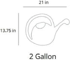 2-Gallon Premium Plastic Rosette Watering Can - The HC Companies 11"x21"x13.75" in Evergreen Color