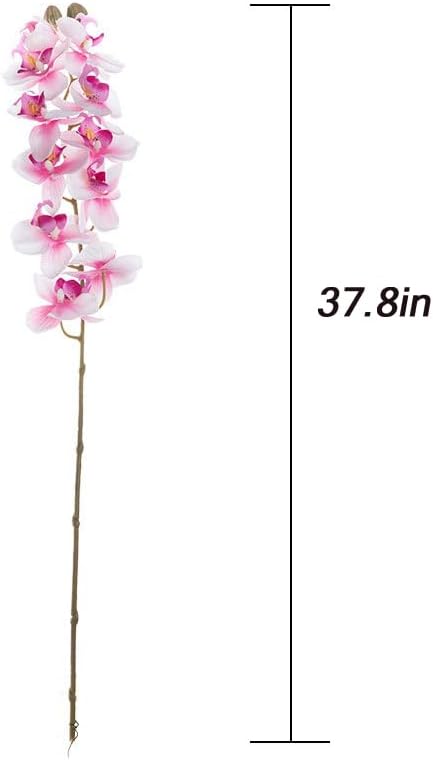 2 Simulation Butterfly Orchid Artificial Fake Flowers Decorative Living Room Bedroom Fake Flowers (Pink)