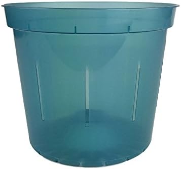 rePotme Slotted Clear Orchid Pots Growers Assortment (8 pots - 2 Each, Blue Sapphire)