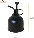 Modern Sprout Plant Mister, 8 oz Indoor Watering Can, Aesthetic Plant Sprayer & Water Mister Spray Bottle, Garden Watering Can for Seed Starting, Vintage-Inspired Gift for Green Lovers - Matte Black
