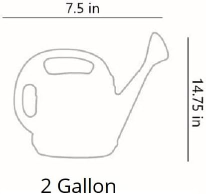 Standard Watering Can - Plant Watering Can - Small Plastic Garden Water Pot for Indoor Outdoor Plants Flowers by The HC Companies, 2 Gallon, Green