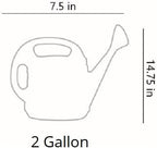 Standard Watering Can - Plant Watering Can - Small Plastic Garden Water Pot for Indoor Outdoor Plants Flowers by The HC Companies, 2 Gallon, Green