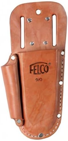 Felco Pruning Shears (F 6) - High Performance Swiss Made One-Hand Garden Pruners - 100052385 Bundle with Felco F 910+ Holster, 35x15x5 cm, Tan