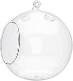 Mkono 2 Packs 6-Inch Round Hanging Glass Planter Air Plant Terrarium Globe for Succulent, Tillandsia, Gifts for Plant Lovers Thanksgiving Christmas Home Decor (Plant Not Included)