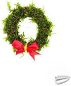 SubstrateSource Live Aquarium Plants on Driftwood, Lava Rock, Moss, Fiber Mat - Freshwater Fish Tanks - Easy, Beginner Friendly (Christmas Moss Wreath)