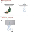 6 Sets White Ceiling Hooks for Hanging Plant, Heavy Duty Swag Toggle Hooks with Hardware (Gold)