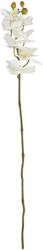 White Phalaenopsis Orchid Artificial Flower Bouquet Faux Orchid Stems Realistic Simulated Flower Decoration for Living Room Dining Table Home Décor