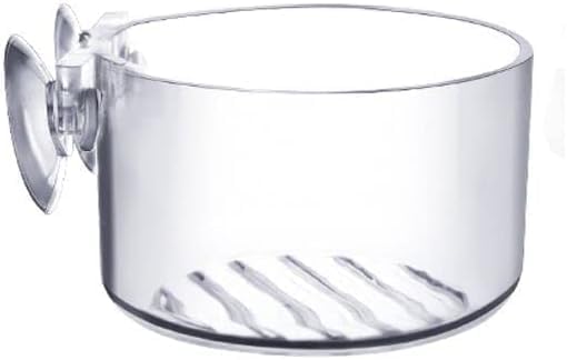 Transparent Round Aquatic Planter Cups with Hole,Mini Acrylic Aquatic Plant Pot Aquarium Plant Holder with Suction Cup Aquarium Décor,for Shrimp Fish Live Décor