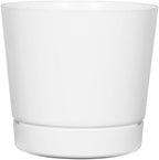 Root & Vessel Majestic Full Depth Cylinder Pot, Glossy White, 14-Inch (10142)