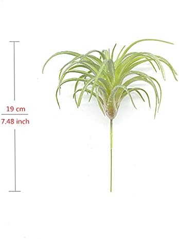 4 Pack Artificial Succulent Plants Flocked Air Plants Grass Faux Flocking Tillandsia Air Plants Bromeliads for Home Garden Decor Terrarium Project Fake Artificial Plants Arrangement