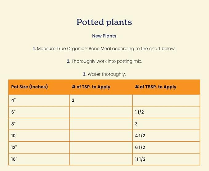 True Organic Bone Meal – Organic Fertilizer for Growth, Flowering, and Fruit Production – 25lb Bag Covers 508 Sq. Ft.