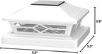 VOLISUN Solar Post Cap Lights: 4 - Pack Outdoor Deck Post Cap Lights White for Dock Fence Waterproof 2 Color Modes,4x4/6x6 Wooden/Vinyl Posts