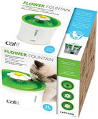 Catit LED Flower Fountain with Triple Action Filter, Cat Drinking Water Fountain, 3 L
