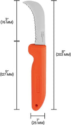 Zenport K104-O Harvest Utility Knife, 3 Inch Stainless Steel Blade, Orange - 12 Pack