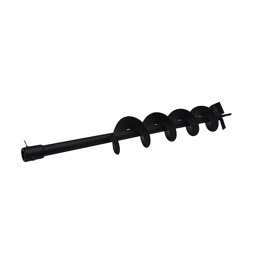 4Inch Auger Drill Bit, Planting Garden Auger Planter Garden Drill Bit Post Hole Rapid Planter Compatible Auger Machine Head with 3/4In Shaft