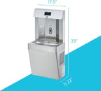 Avalon Wall Mounted Water Fountain with Bottle Filling Station, High Capacity Cooling, Sensor Dispensing, Self Cleaning, Digital Bottle Counter Display, Dual Filtration, ADA Compliant
