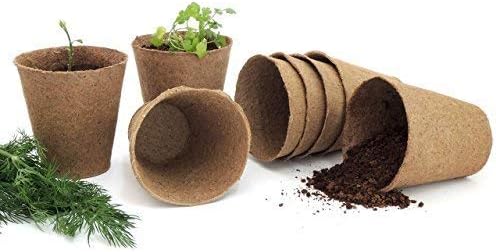 Daniel's Plants 3" Naked Pots | Natural Plantable Seed Starter Pots | OMRI-Listed Biodegradable for Seedlings | Enhanced Drainage & Aeration | Earth Friendly - Peat Free (3 Inch Round - 60 Pack)
