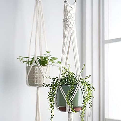 Burgon & Ball Plant Pot Hanger, Cotton, Beige, Medium