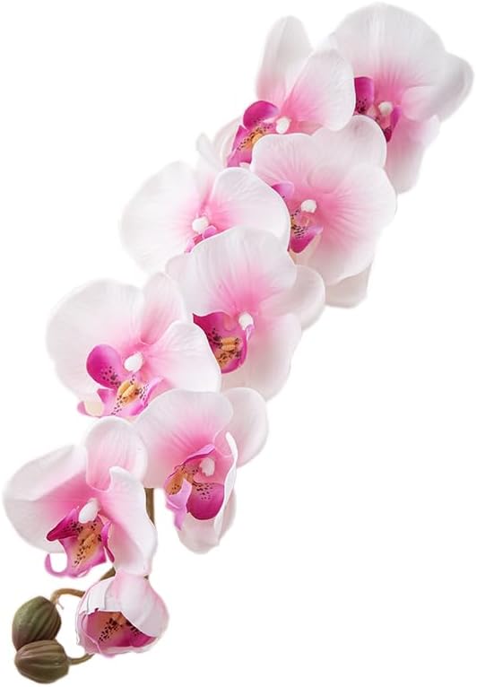 2 Simulation Butterfly Orchid Artificial Fake Flowers Decorative Living Room Bedroom Fake Flowers (Pink)