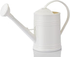 Plastic Watering Can for Indoor Plants Outdoor Garden Flowers - House Plant Watering Can with Sprinkler Head (1/2 Gallon, White)