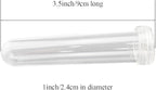 HAHIYO 25PCs 3.5X1Inch Transparent Plastic Floral Tubes Floral Water Tubes Flower Vials with Silicone Cap for Plants Fresh Flowers Arrangement Decoration Milkweed Cutting Florist Supplies