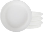 The HC Companies 10 Inch Classic Round Plant Saucer, Lightweight UV-Resistant Plastic Outdoor & Indoor Flower Pot Tray, 4-Pack Plant Pot Trays for Garden & Home Decor, White