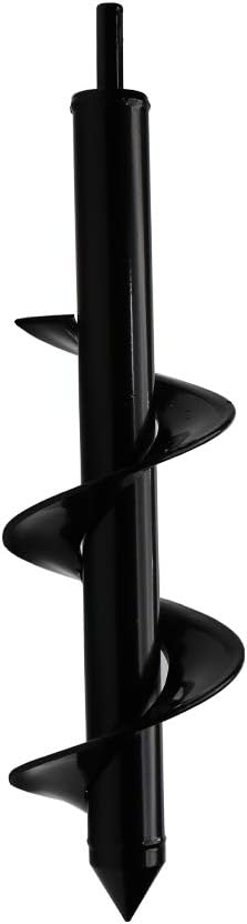 Garden Auger Drill Bit, Durable Spiral Drill Bits Post Hole Digger Drills Bit for Tulips, Iris, Bedding Plants and Digging Weeds Roots - Non-Slip 8x25cm HEX Shaft Auger (Black)