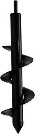 Garden Auger Drill Bit, Durable Spiral Drill Bits Post Hole Digger Drills Bit for Tulips, Iris, Bedding Plants and Digging Weeds Roots - Non-Slip 8x25cm HEX Shaft Auger (Black)