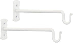 RTZEN Plant Hangers Outdoor or Indoor - Wrought Iron Metal Hanger Indoor Hook - Heavy Duty Wall Bracket Hooks for Hanging Plants Baskets Lanterns Wind Chimes - 2 Pack (White Shepherds Hooks 10")