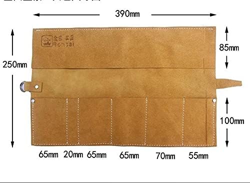 Bonsai Storage Package Roll Bag Garden Repair Tool Pliers Scissors Genuine Leather Tool Set Case Storage Bags