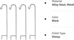 Ashman Shepherd's Hooks 35 Inch (36 Per Pack), Black, Made of Premium Metal for Hanging Solar Lights, Bird Feeders, Mason Jars, Christmas Lights, Lanterns, Garden Stakes and Wedding Décor.