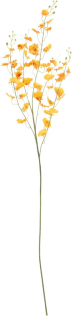 Cabilock Imitation Oncidium Orchid Artificial Flower Single Stem Orange Simulation Flower Decor for DIY Adornment Photography Props Home Bedroom Living Room Decoration