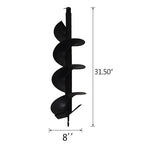 8Inch Auger Drill Bit, Planting Garden Planter Garden Drill Bit Post Hole Rapid Planter Compatible Auger Machine Head with 3/4In Shaft