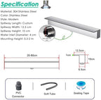Waterfall Spillway for Indoor/Outdoor Decorative,Stainless Steel Fountain Spillway Kit Modern Embedded Design for Pools & Garden Ponds One Piece Runoff Outlet Enhance Landscape Aesthetics &
