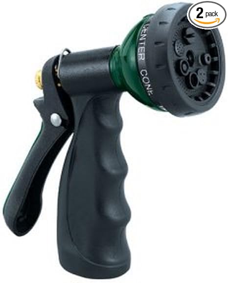 2-Pack Orbit Compact 7-Pattern Zinc Pistol Hose Spray Nozzle 58329