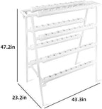 Hydroponics Growing System Kit 72 Plant Sites 4 Layers Food-Grade PVC-U Pipes Hydroponic Grow Kit Gardening System with Water Pump, Timer,Net Pots and Sponge for Vegetables,Fruits,Herb