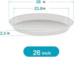 VUWEZ 6 Pack of 25 inch Plant Saucer, Plant Tray 25 Inch Round, Plant Saucers for Indoors, Plant Trays for Pots, Flower Pot Saucers, Pot Saucers for Planter 19-26" (25", White)