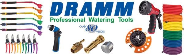 Dramm One Touch Revolution 9 Pattern Spray Gun with Thumb Control Water Flow, Perfect for Water Restricted Areas when Watering Plants, Pots, Baskets, Vegetables, Green