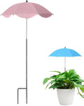 Plant Umbrellas for Outdoor Plants, 23.6inch Adjustable Angles Plant Shade Umbrella Patio, Larger Size Rain/Sun Umbrella, for Potted Garden Bed Flower Pot