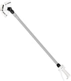 RESTMO 36”-60” Metal Watering Wand, Long Telescopic Tube | 180° Adjustable Ratcheting Head | 7 Spray Patterns | Flow Control, Perfect Garden Hose Sprayer to Water Hanging Baskets, Shrubs, White