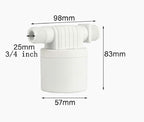 Automatic Water Level Control Valve - Float Valve for Water Tower, Solar Energy, Livestock Pond, Aquarium & Irrigation (3/4" Side entry)