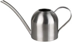 Fasmov Stainless Steel Watering Can, Small Modern Style Watering Pot, 15oz/450ml Watering Can with Long Spout to Prevent Spillage, Perfect Plant Watering Can for Outdoor and Indoor Plants (Silver)