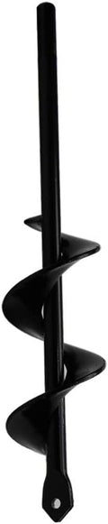 Garden Auger Spiral Drill Bit - Durable Auger Drill Bits Post Hole Digger Drills Bit for Tulips, Iris, Bedding Plants and Digging Weeds Roots - Non-Slip 1.57" x 8.65" HEX Shaft Black (4x22cm)