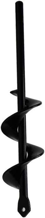 Garden Auger Spiral Drill Bit - Durable Auger Drill Bits Post Hole Digger Drills Bit for Tulips, Iris, Bedding Plants and Digging Weeds Roots - Non-Slip 1.57" x 8.65" HEX Shaft Black (4x22cm)
