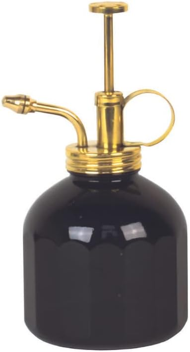 Modern Sprout Plant Mister, 8 oz Indoor Watering Can, Aesthetic Plant Sprayer & Water Mister Spray Bottle, Garden Watering Can for Seed Starting, Vintage-Inspired Gift for Green Lovers - Black