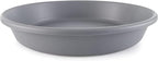 The HC Companies Flower Pot Saucers - Plastic Plant Saucer for Outdoors & Indoors - Traditional Design Plant Pot Trays for Water Drainage - Durable Round Plant Tray (Pack of 1, 21-inch Warm Gray)