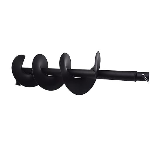 8Inch Auger Drill Bit, Planting Garden Planter Garden Drill Bit Post Hole Rapid Planter Compatible Auger Machine Head with 3/4In Shaft